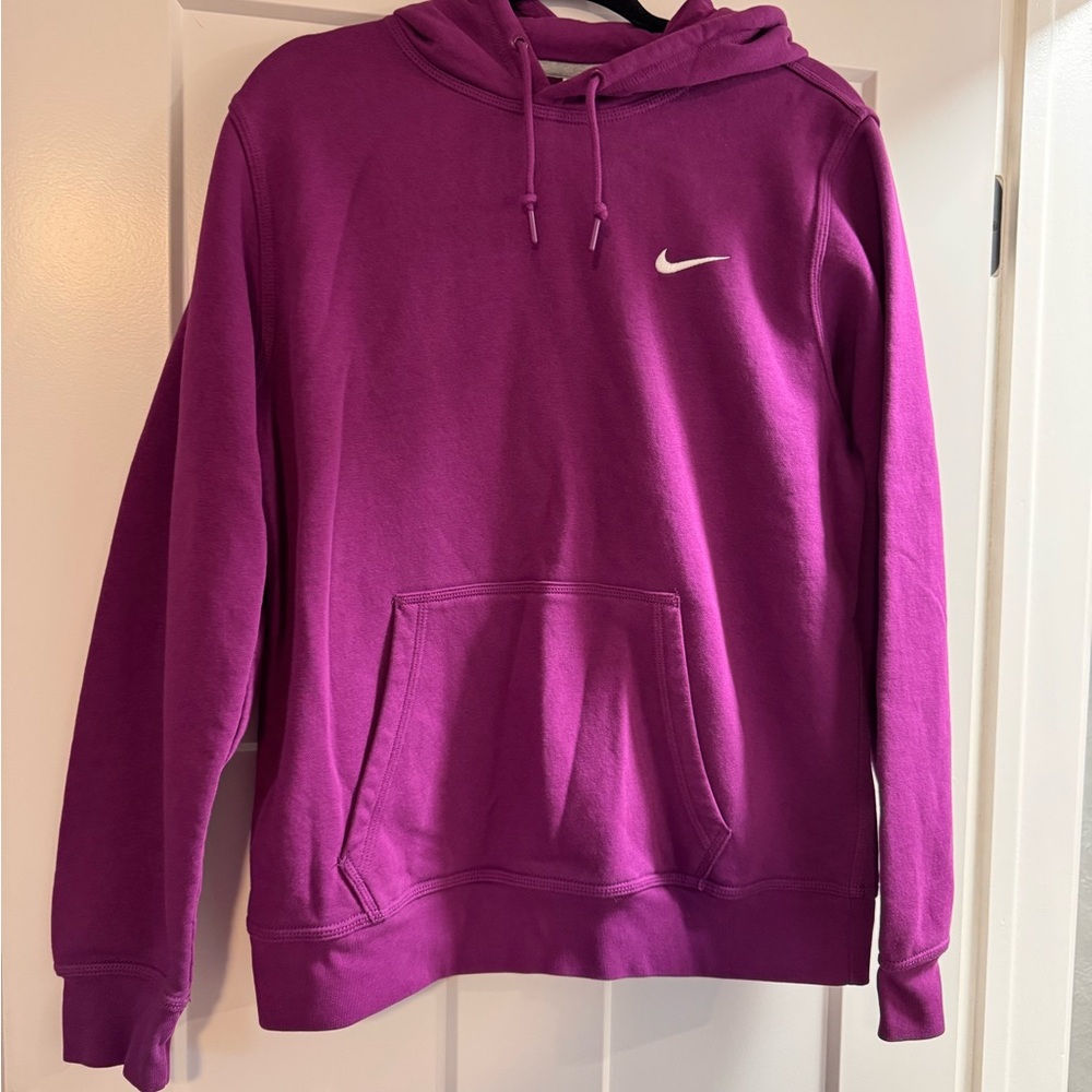 Nike Purple Pullover Hoodie with White Swoosh Tag